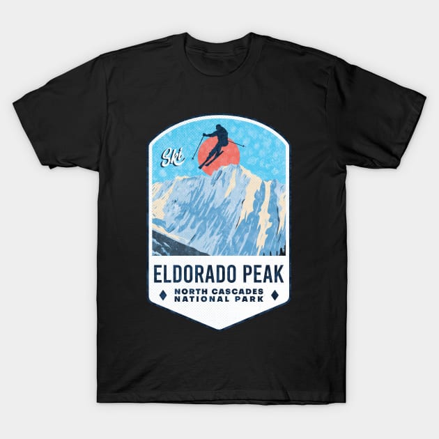 Ski Eldorado Peak North Cascades National Park T-Shirt by JordanHolmes